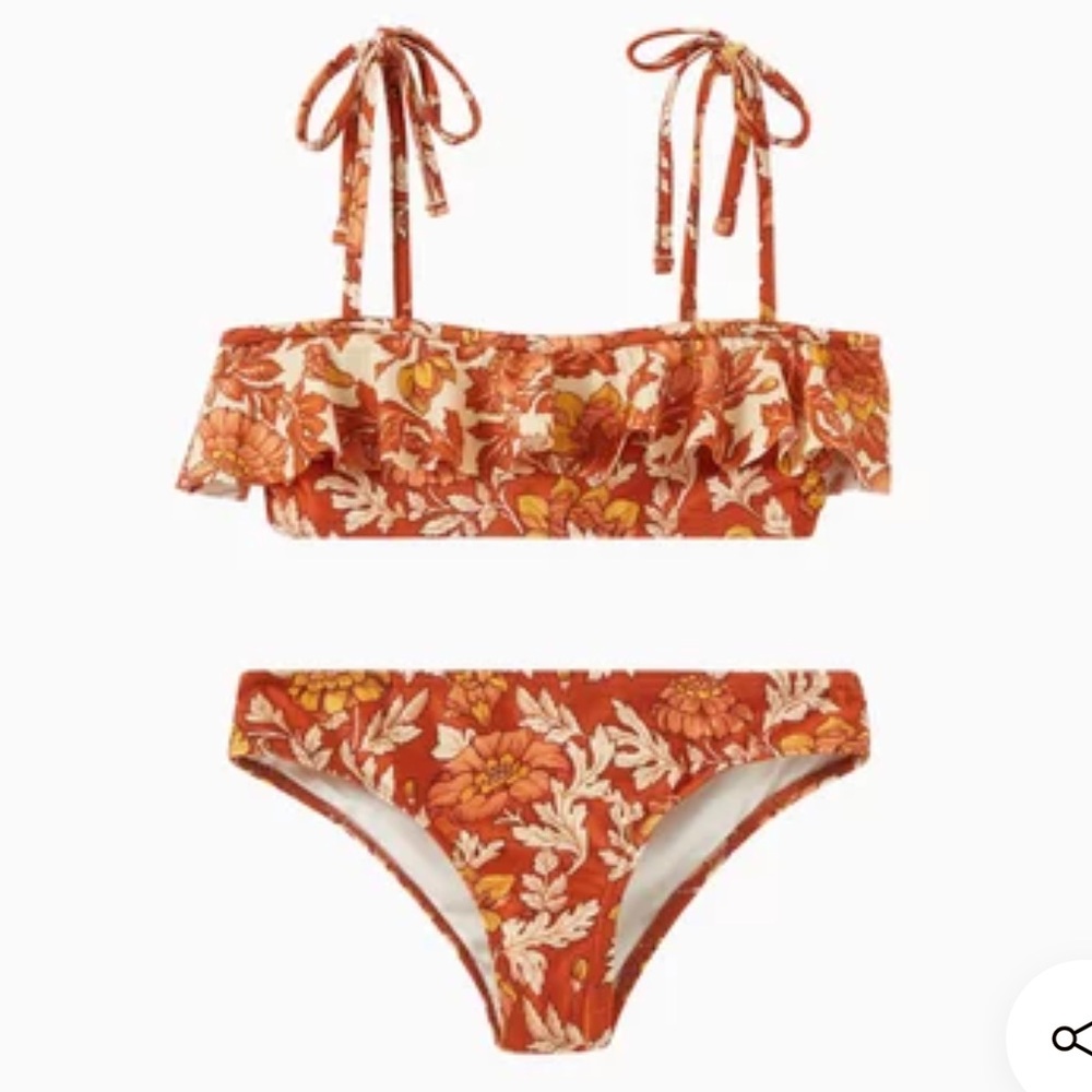 NWT Zimmermann Kids Andie Frill Bikini size 8